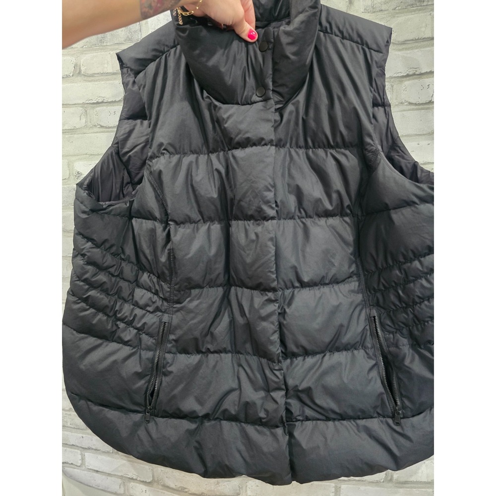 Athleta Gilet Downtown Vest Womens Size 3X Black Full Zip Down Quilted Puffer - Picture 4 of 11